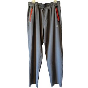 Free Country Men's Gray Athletic Joggers Pants with Red Accents Sz. L